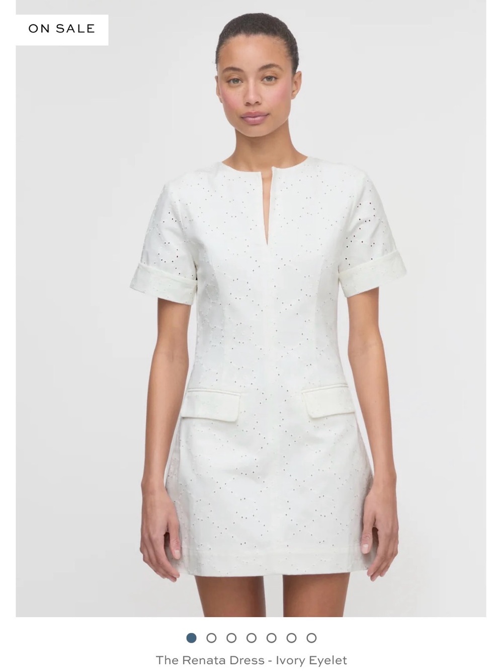 Hill House Ivory Eyelet Renata Mini Dress